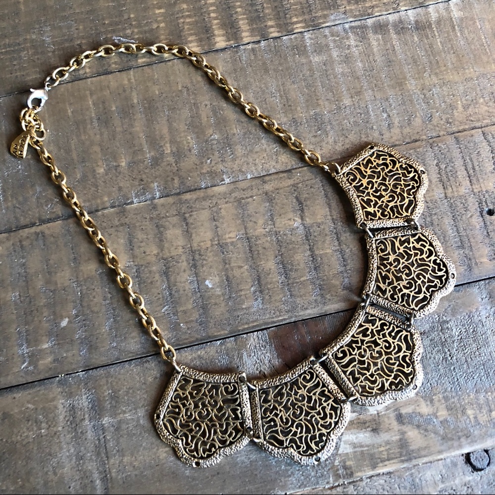 Yochi filigree statement necklace